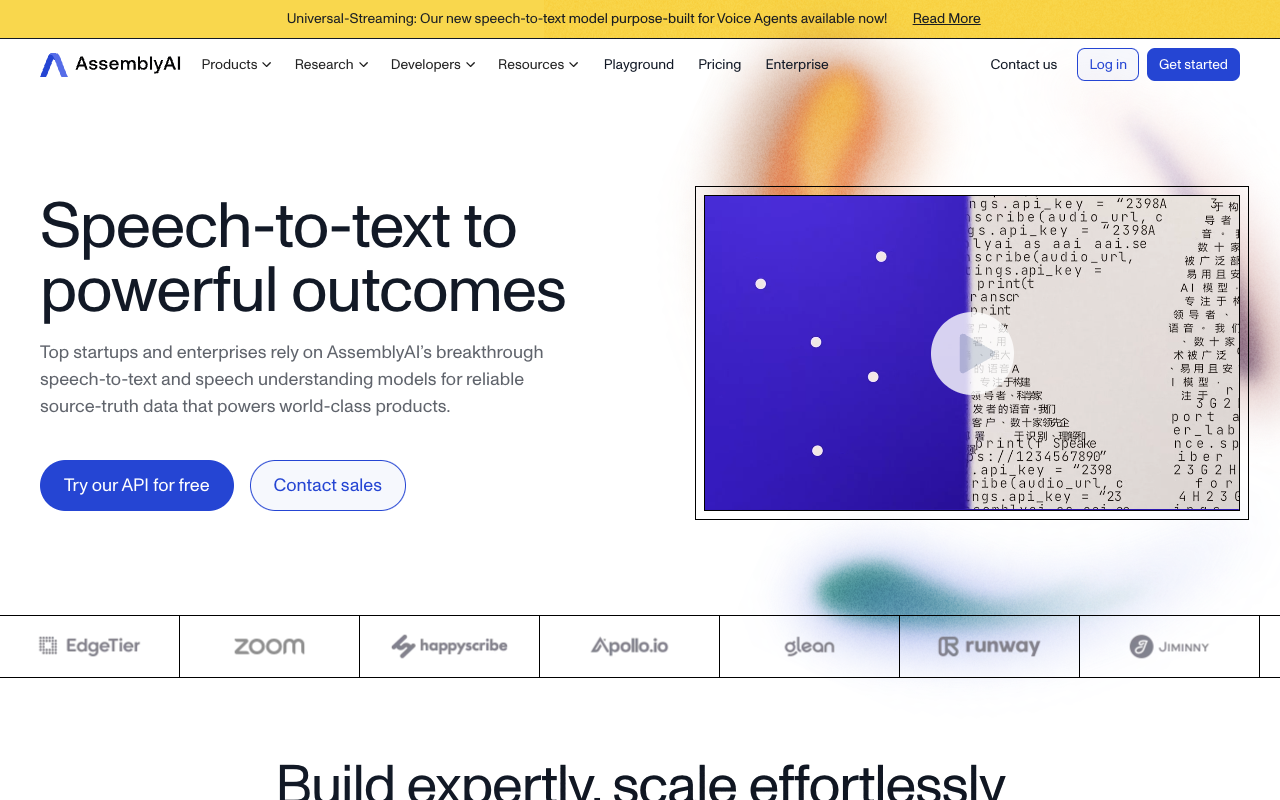 AssemblyAI - A powerful API that turns speech into meaningful text
