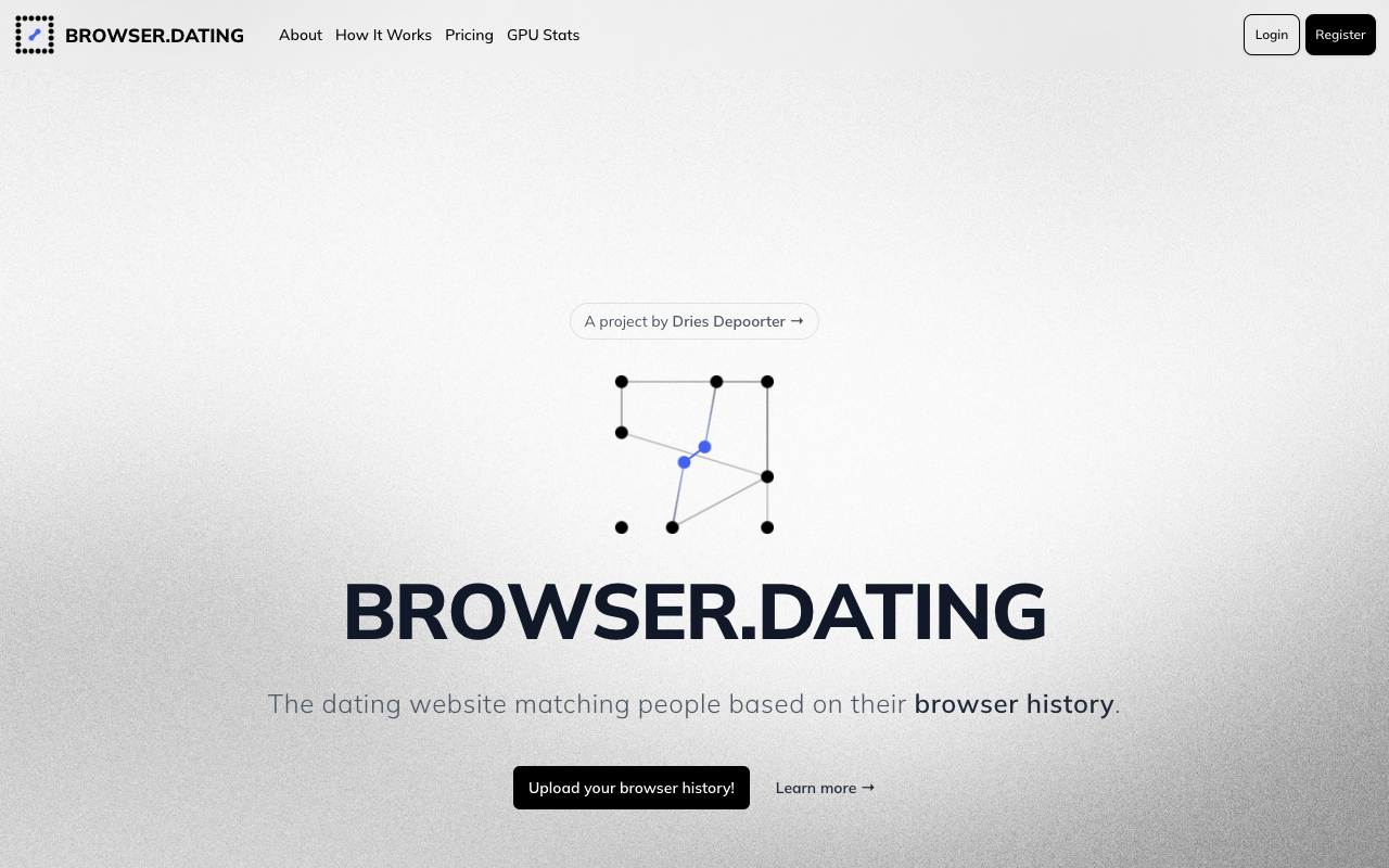 Browser.dating - A dating site that connects people through their browsing history