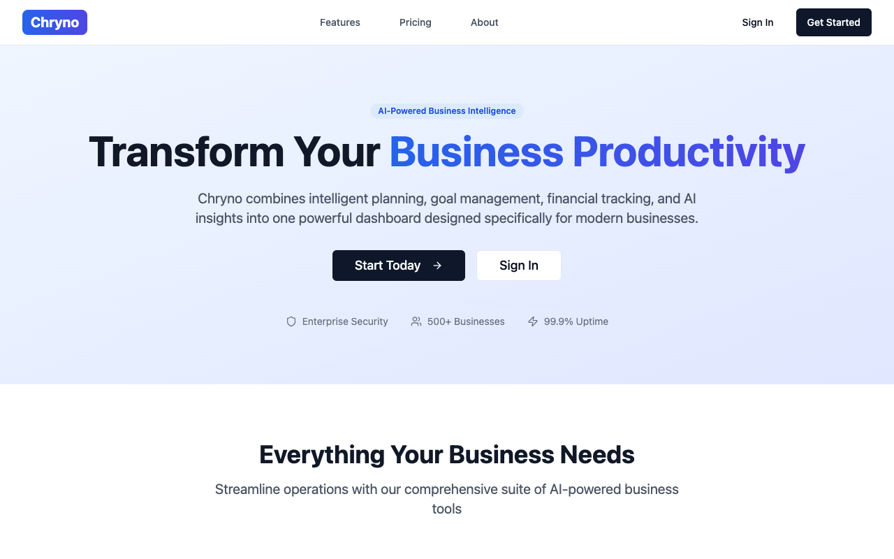 Chryno - An all-in-one AI dashboard for managing tasks and strategies
