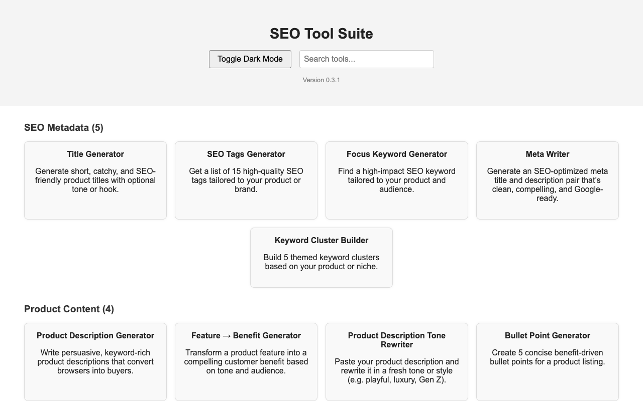 Dark Range SEO Tools - A suite of 21 AI-powered tools to simplify and enhance your SEO efforts