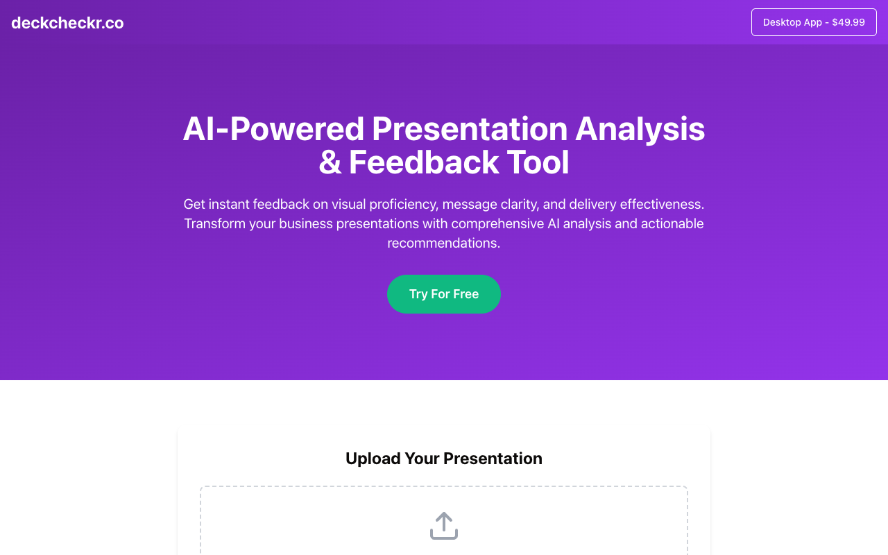 deckcheckr - Get expert-level feedback on your slides in minutes