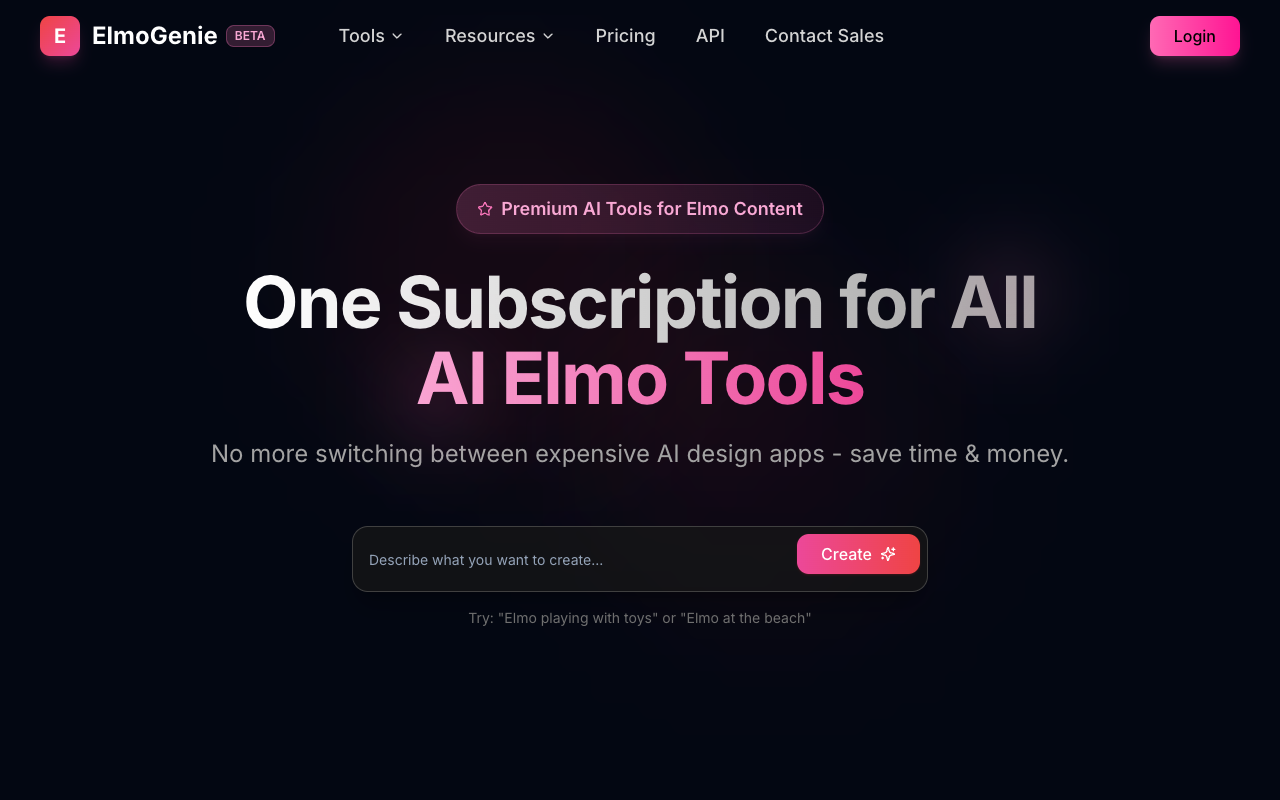 ElmoGenie - Create Elmo-style stories, images, and sounds effortlessly with AI