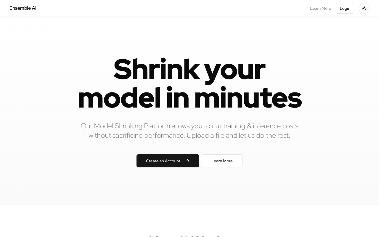 Ensemble AI - Shrink your model in minutes without sacrificing accuracy