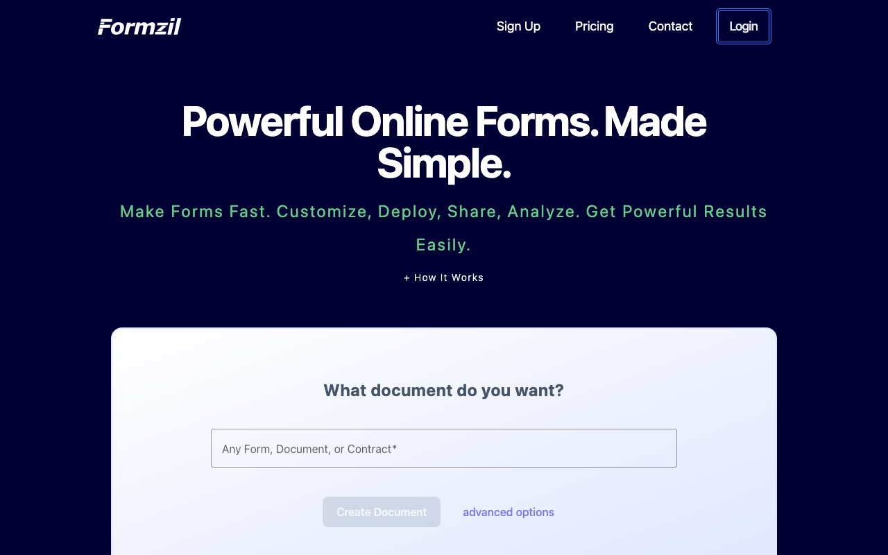Formzil - An AI-powered tool for creating online forms effortlessly