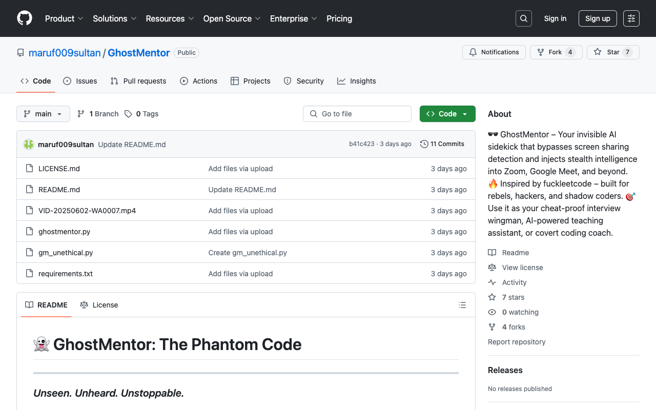 GhostMentor - Your invisible AI sidekick for stealthy coding assistance