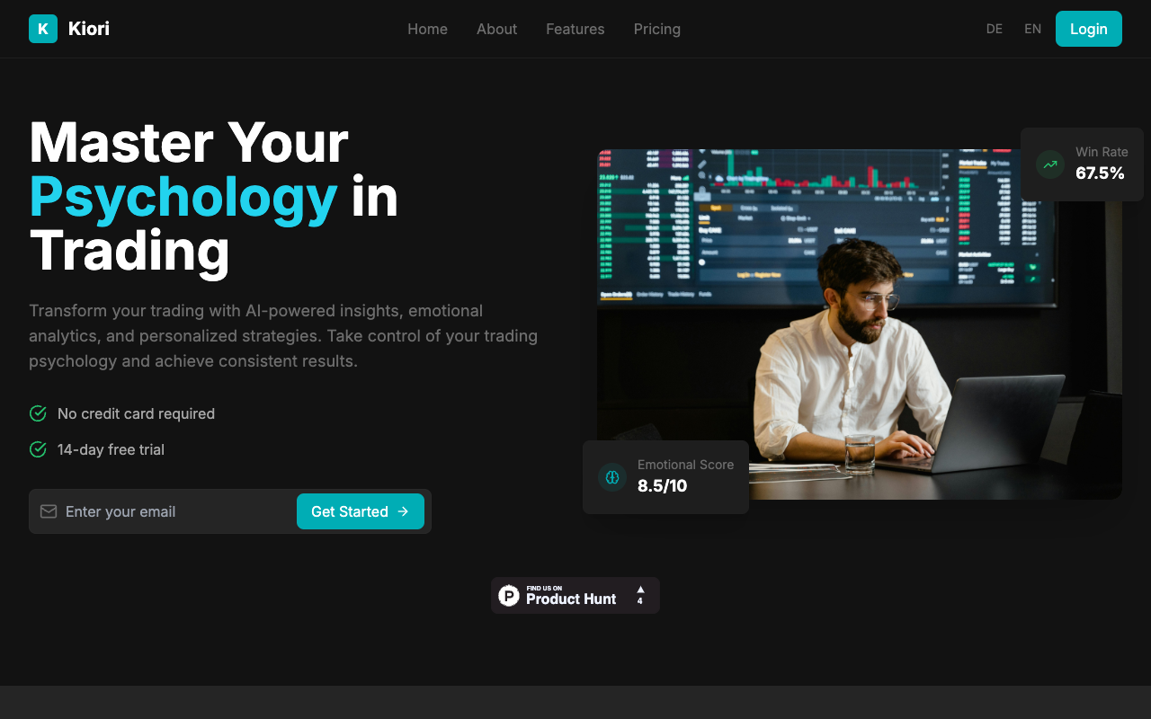 Kiori - A smart trading journal that helps you master your trading mindset