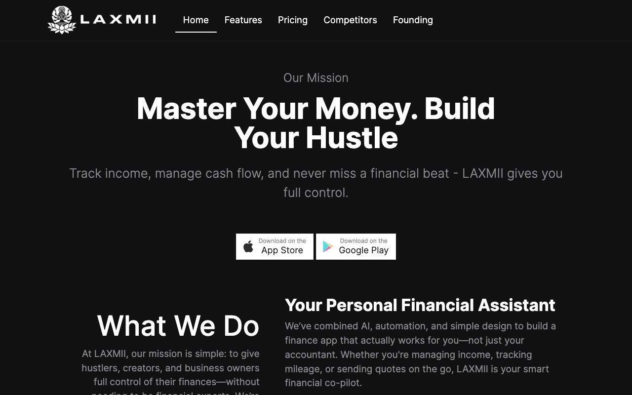 LAXMII - An AI-powered financial app designed for young entrepreneurs