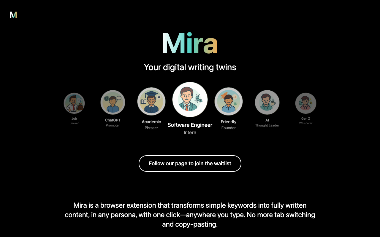 Mira - An army of digital twins that write like you, for you