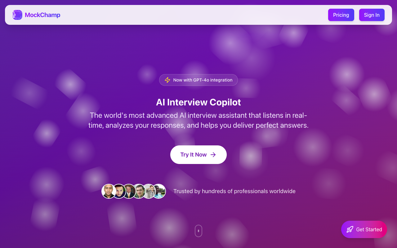 MockChamp - An AI interview copilot that helps you prepare for interviews with real-time assistance