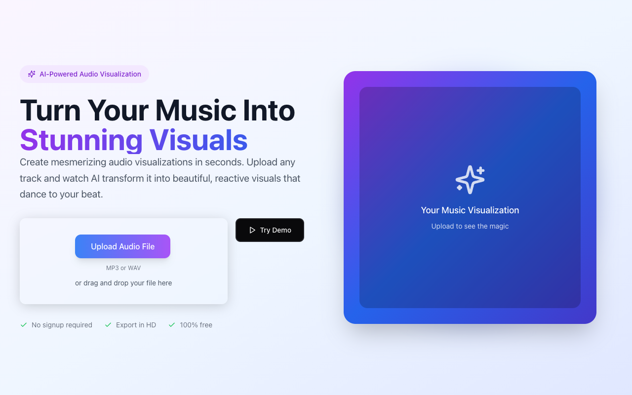 MVP - An AI music video generator that transforms your music into stunning video clips