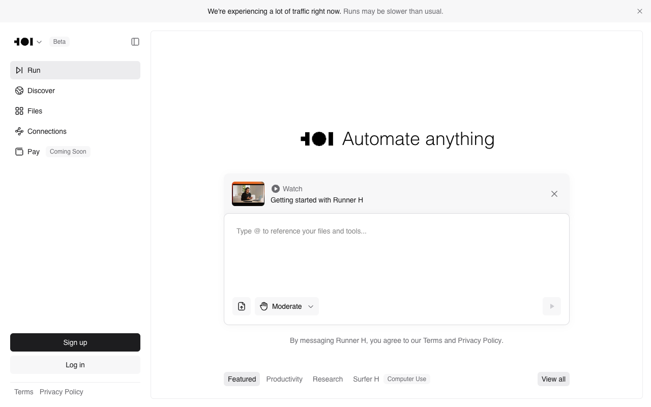 Runner H - An AI agent that automates complex multi-step tasks effortlessly