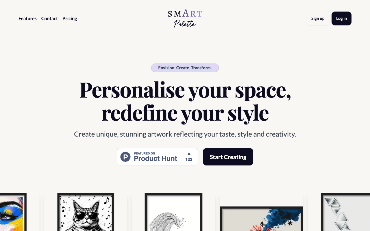 Smart Palette - Transforming Your Vision into Unique AI Art