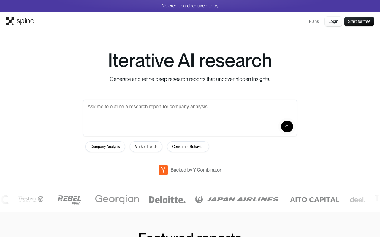 Spine Research - Take control of your AI research with tailored insights