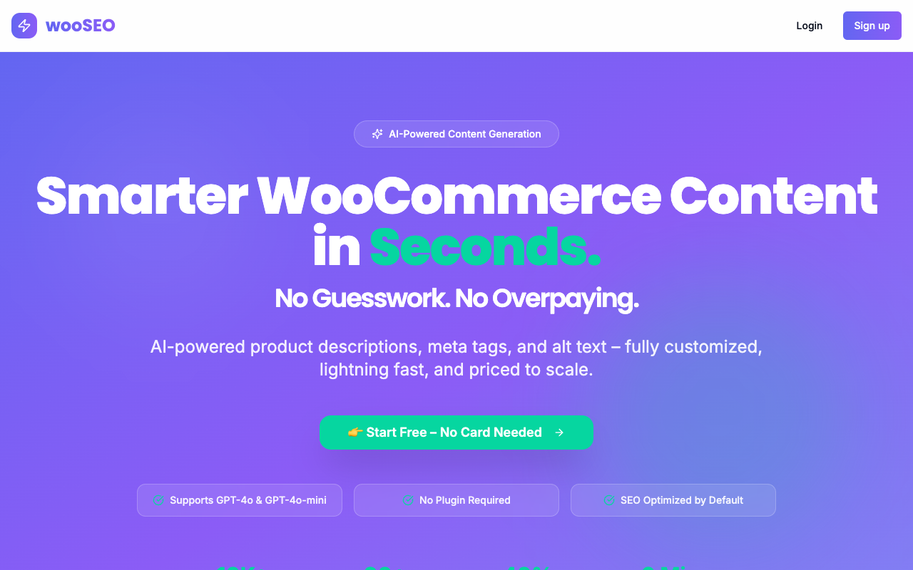 wooSEO - An AI-powered tool that auto-generates SEO content for WooCommerce products