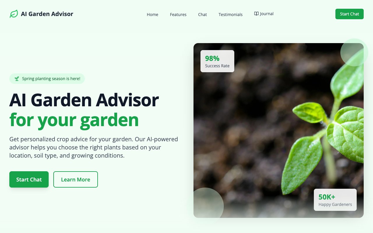 AI Garden Advisor - A free web app that provides personalized garden advice using AI