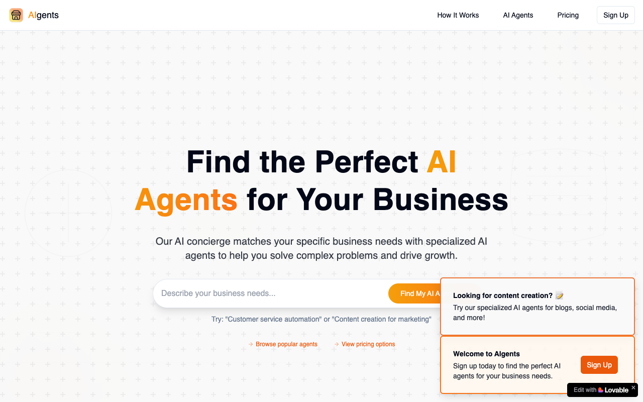 AIgents - The ultimate marketplace for personalized AI agents