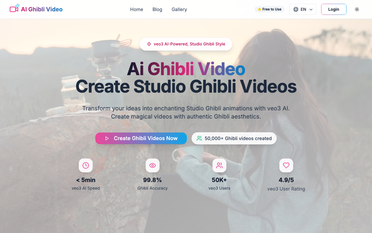 Ai Ghibli Video - Transform images and descriptions into magical Ghibli-style videos with AI