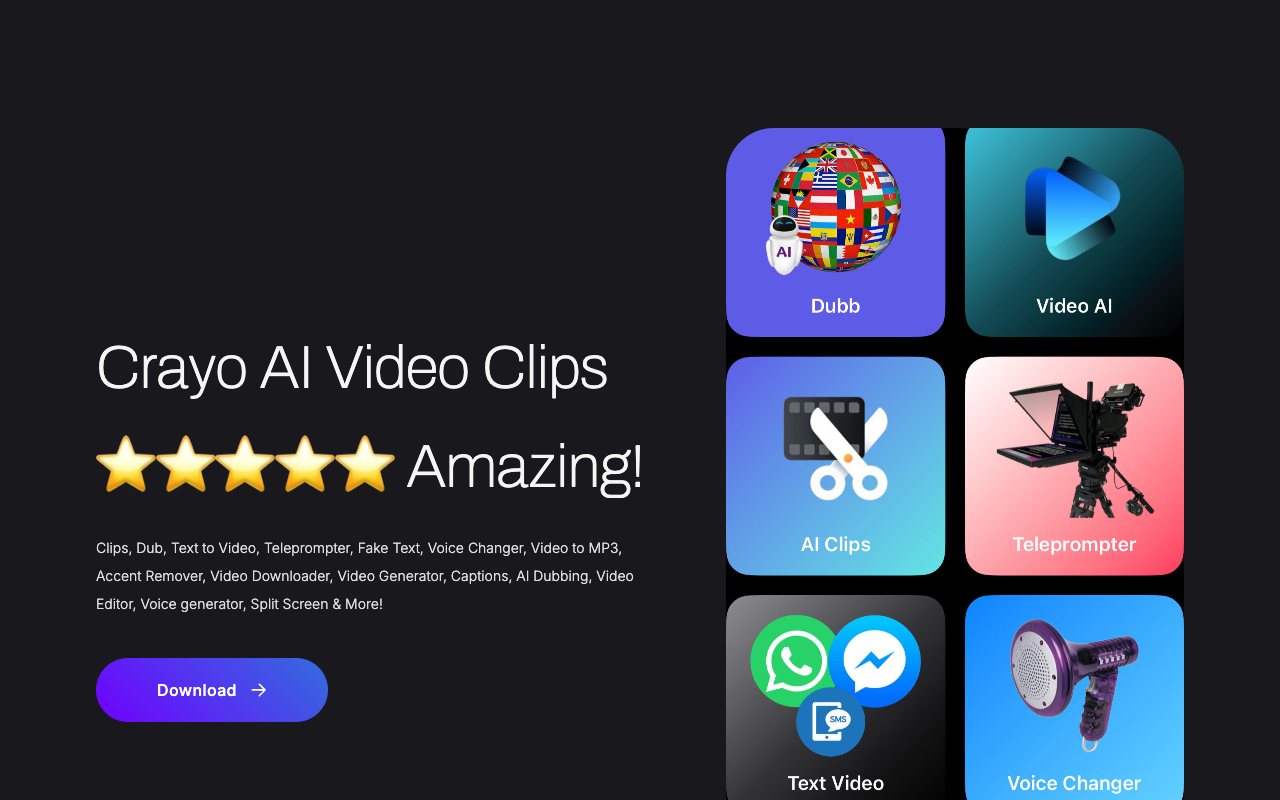 Crayo AI Video Clips Generator - Create Viral Video Clips with AI