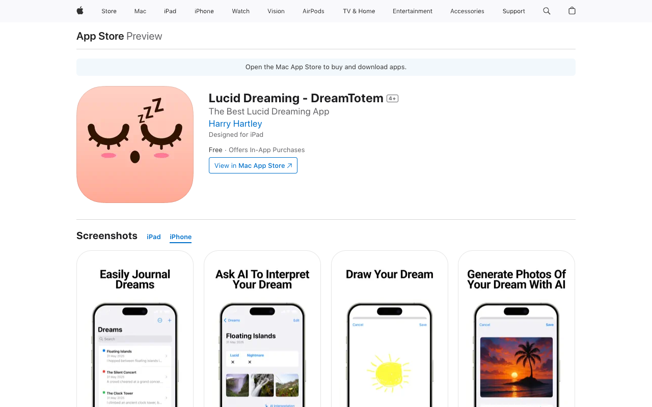 DreamTotem - Your ultimate dream journal and AI analyzer for lucid dreaming dream-journal AI lucid-dreaming