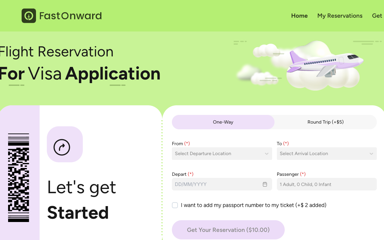FastOnward - Instant Virtual Flight Tickets for Visa and Travel Documentation visa travel flight-reservation
