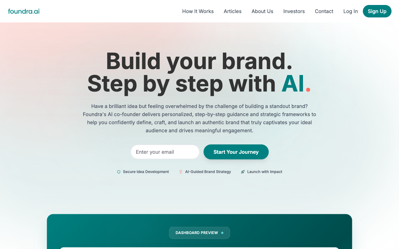 Foundra.ai - Your AI Co-Founder that helps transform ideas into successful businesses