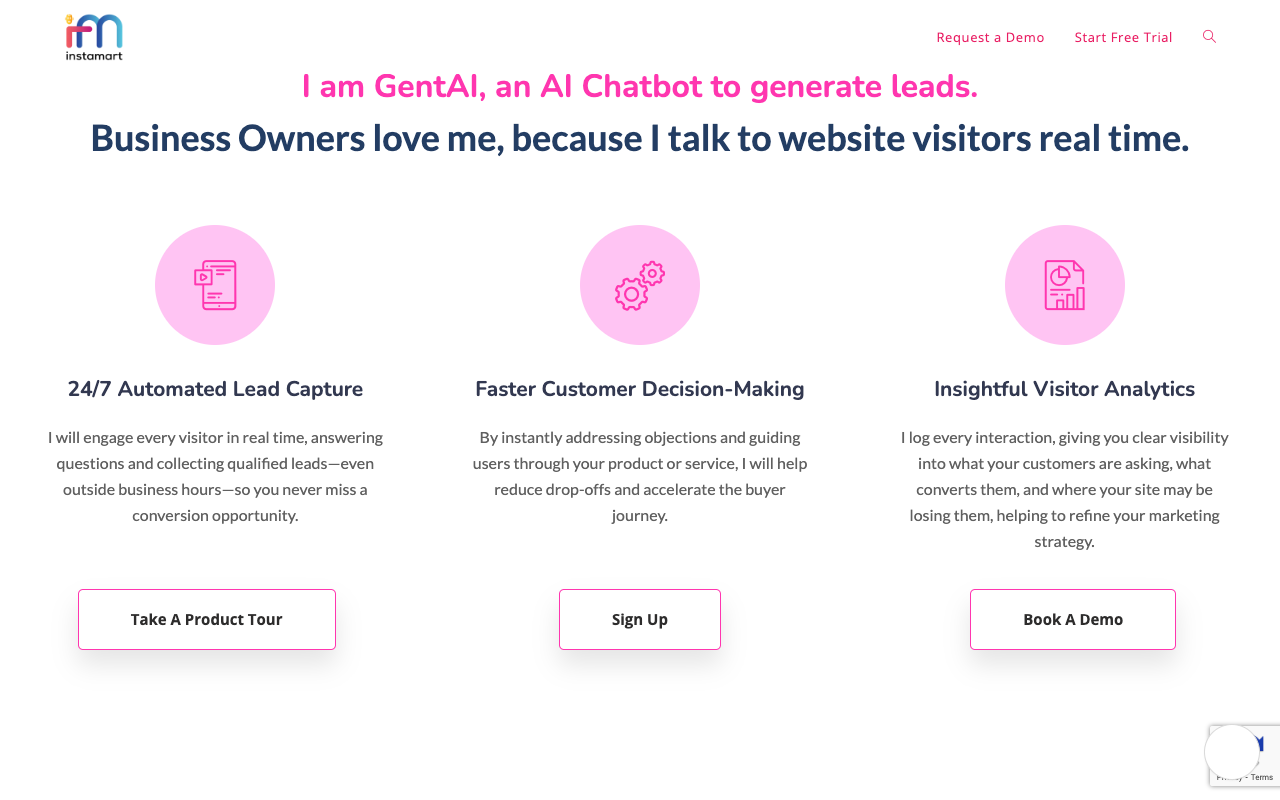 GentAI - An AI chatbot that converts website visitors into tangible leads