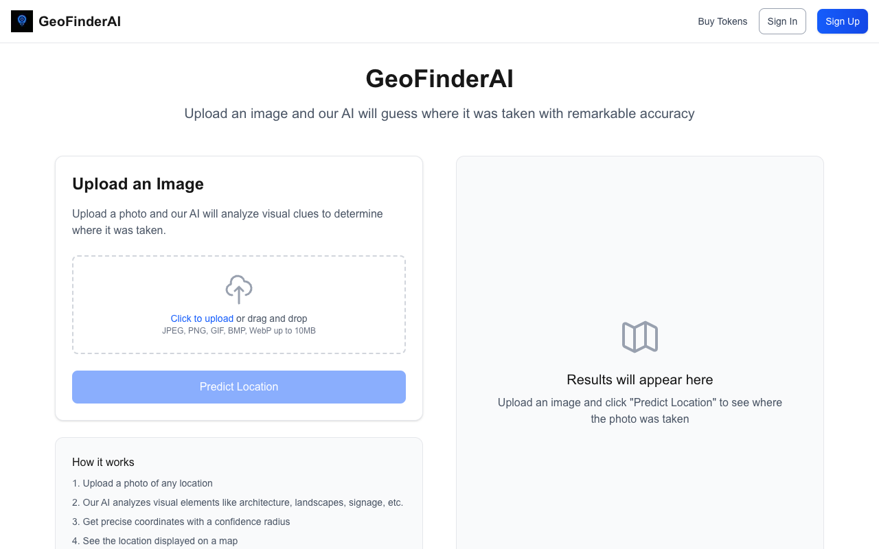 GeoFinderAI - An AI tool that accurately detects locations from your images