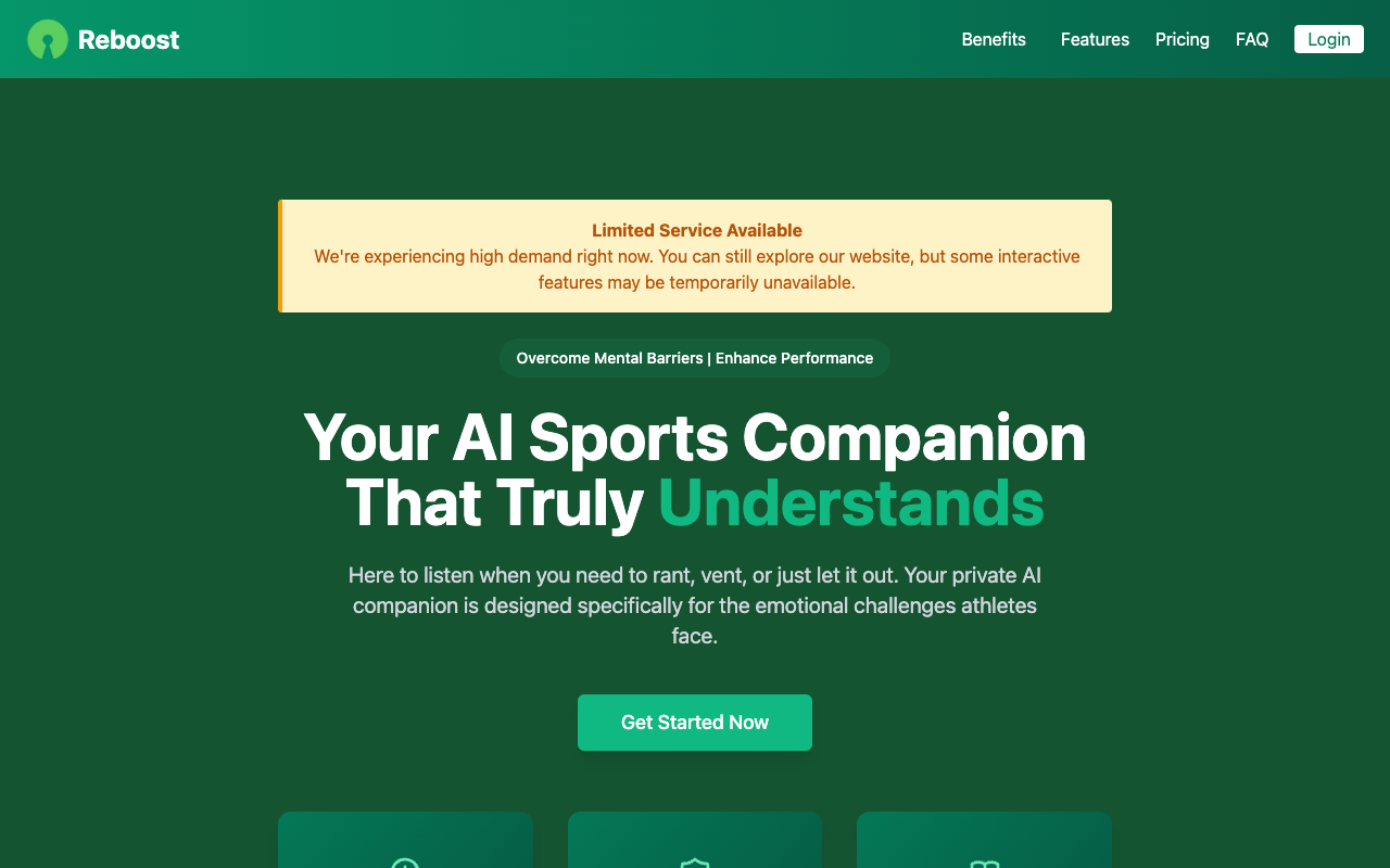 Reboost - Your AI sports companion for emotional support and performance coaching