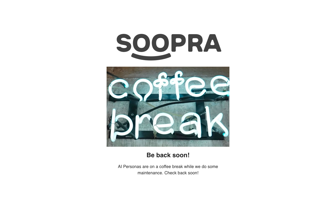 Soopra AI - Create and Engage with Your Own AI Personas