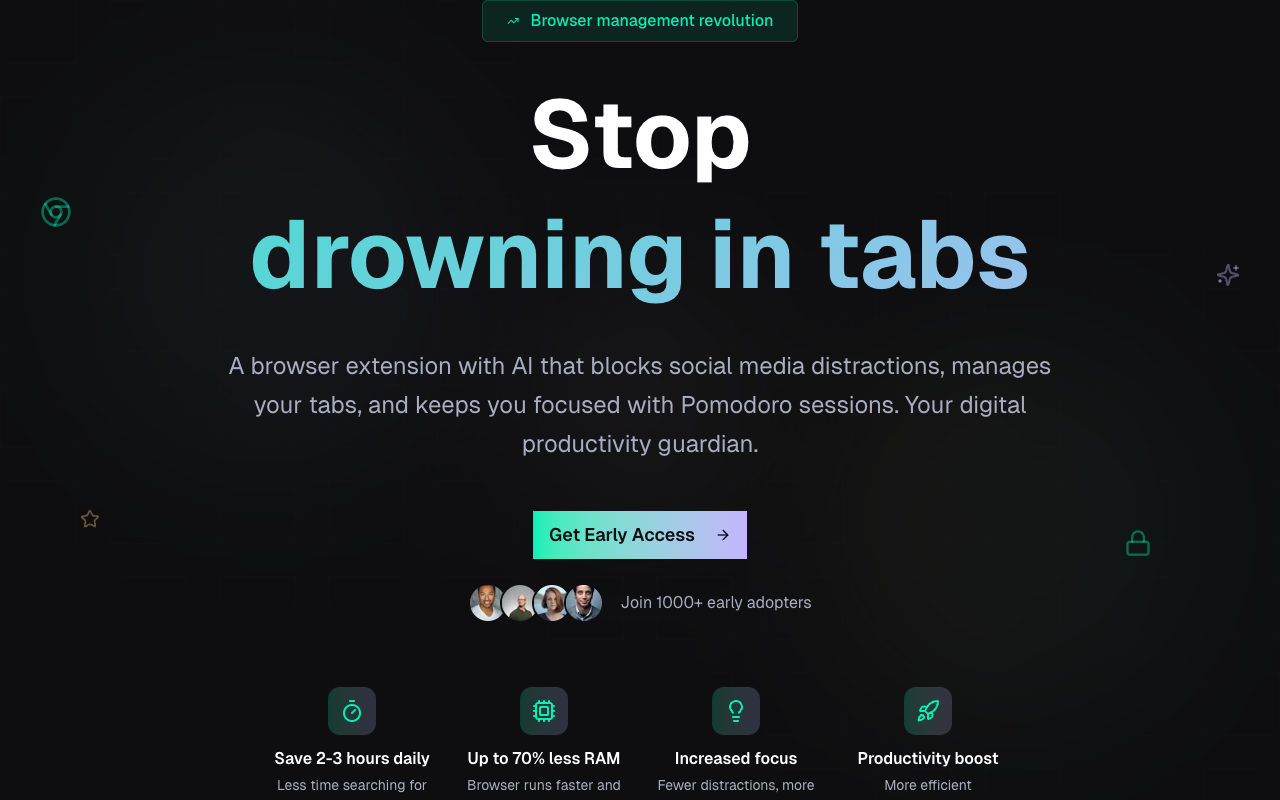 TabAI - Your AI-powered focus assistant for managing browser tabs