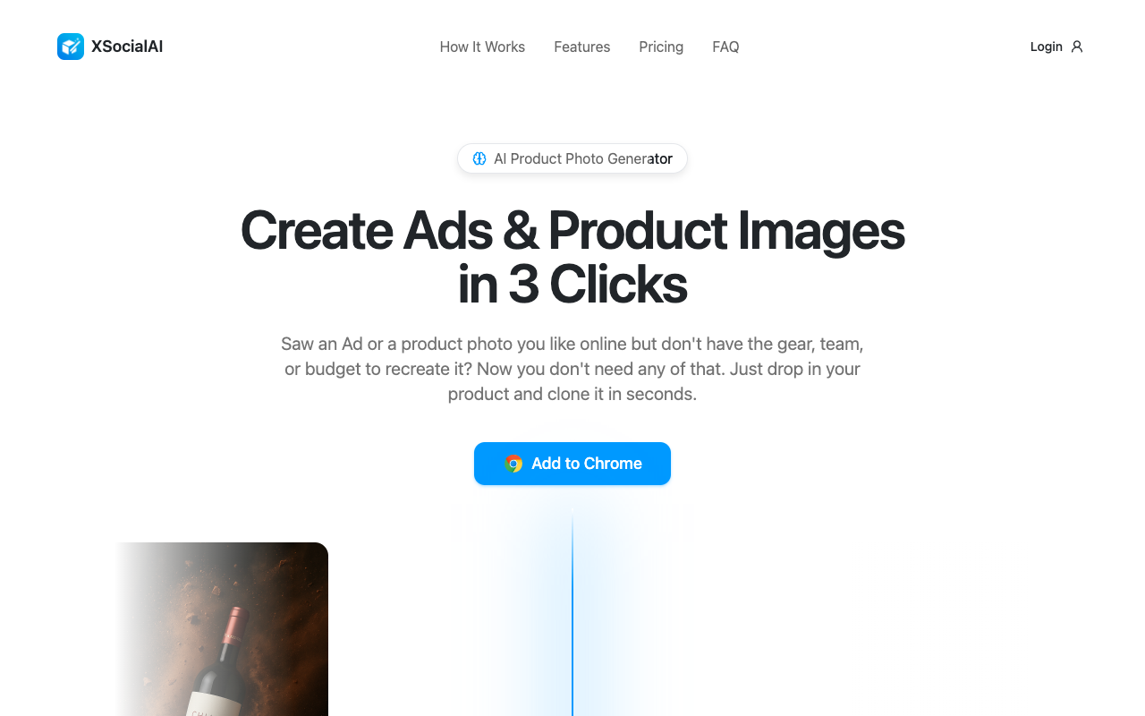XSocialAI - Create ads and product images effortlessly in just 3 clicks ads product-images automation