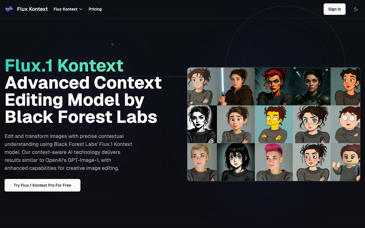 Flux Kontext - An AI image editor that transforms your images using natural language instructions