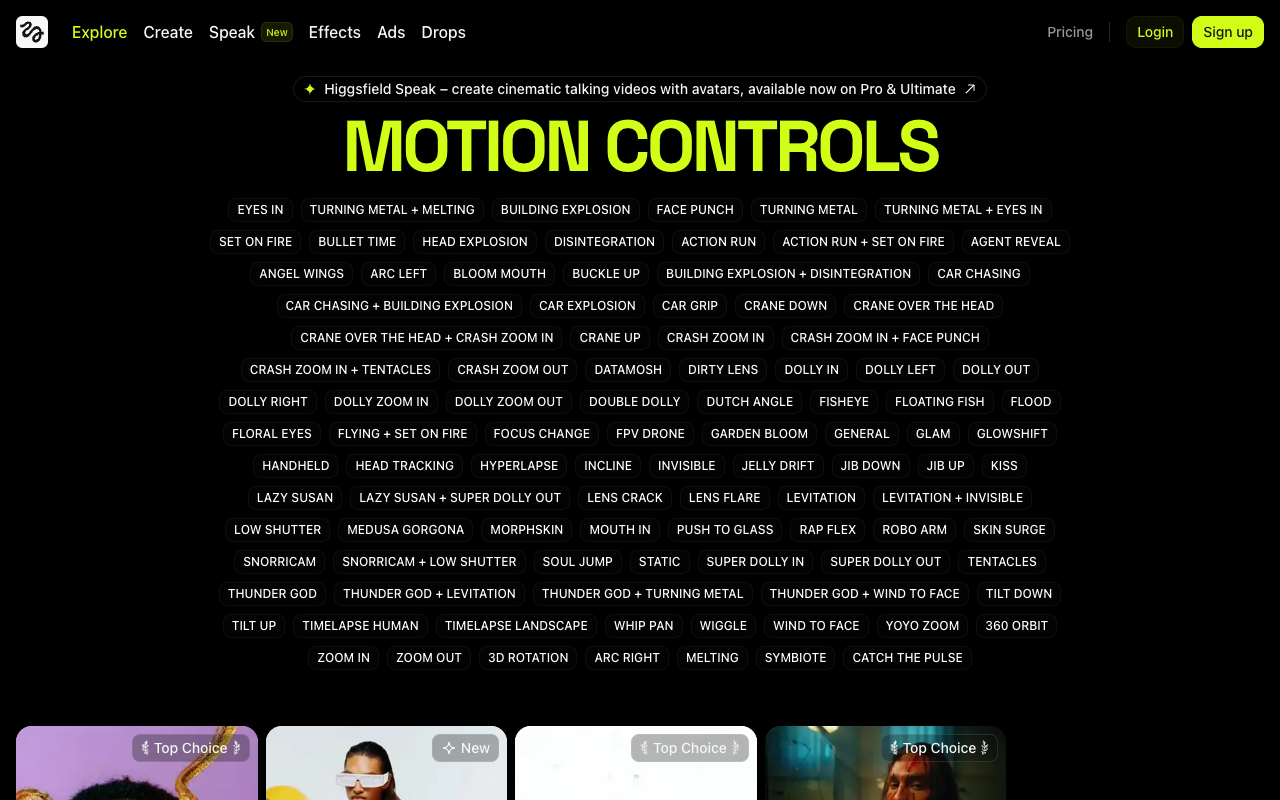 Higgsfield - The ultimate AI-powered platform for creators AI video-production creators