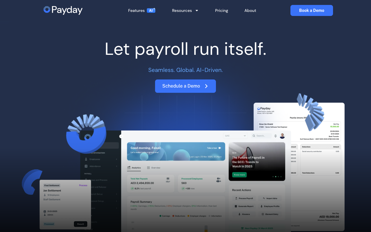 Payday - Seamless AI-driven payroll and HR management software for businesses payroll HR AI