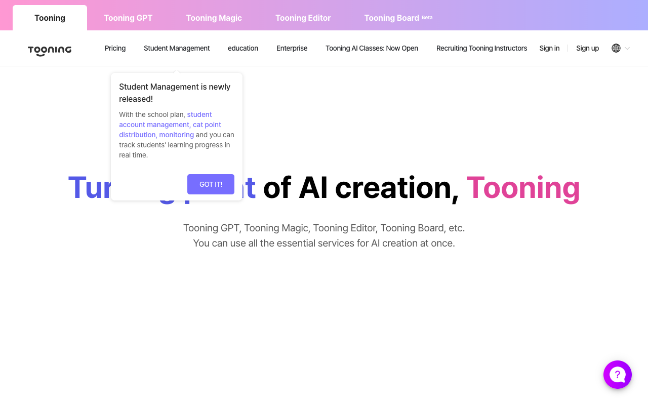 Tooning - An AI tool that revolutionizes webcomic creation webcomics AI content-creation