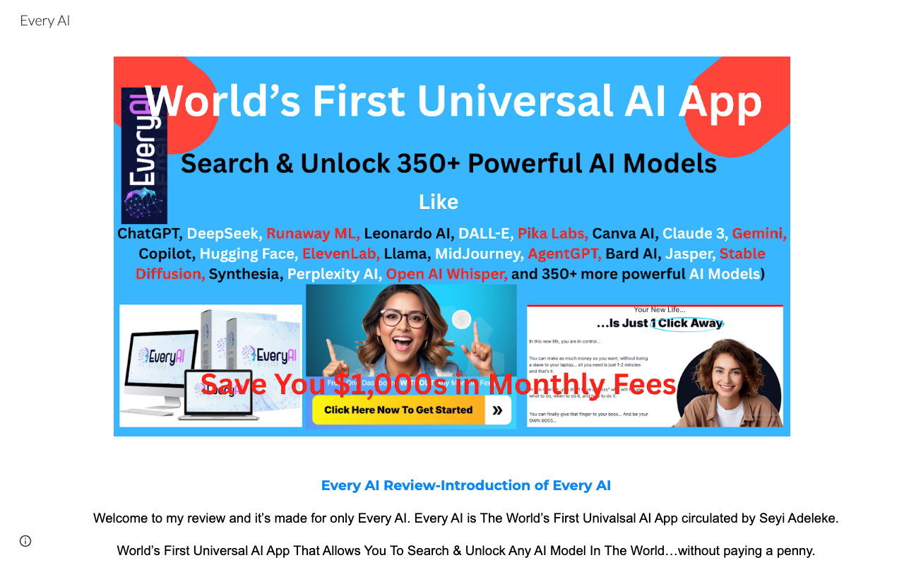 Every AI - Review of the World’s First Universal AI App for Unlocking Any AI Model