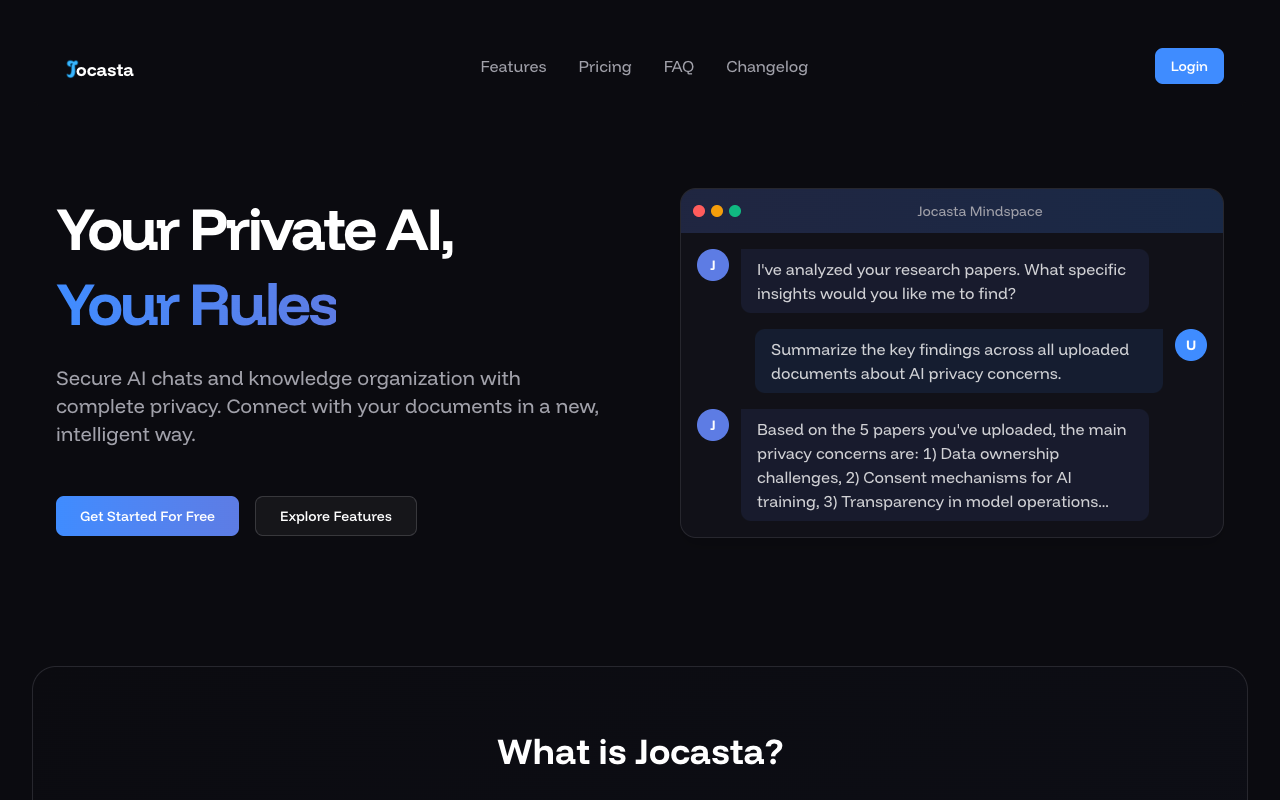 Jocasta AI - Your AI-powered second brain for notes, PDFs, and ideas