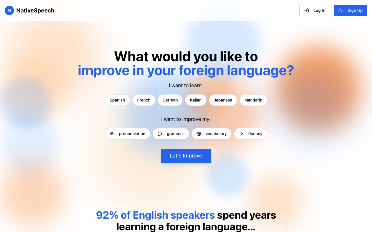 NativeSpeech - Speak foreign languages like a native language-learning AI pronunciation