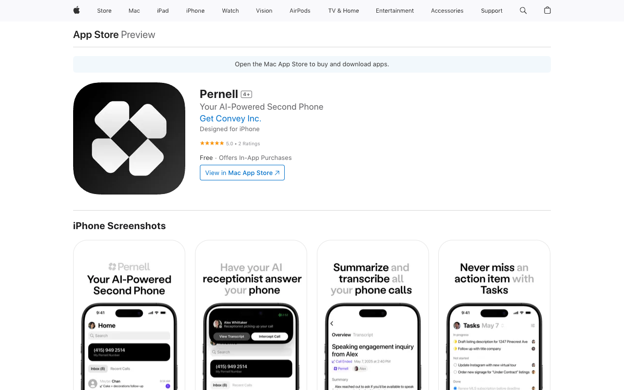 Pernell - Your AI-Powered Second Phone that Transcribes and Summarizes Calls