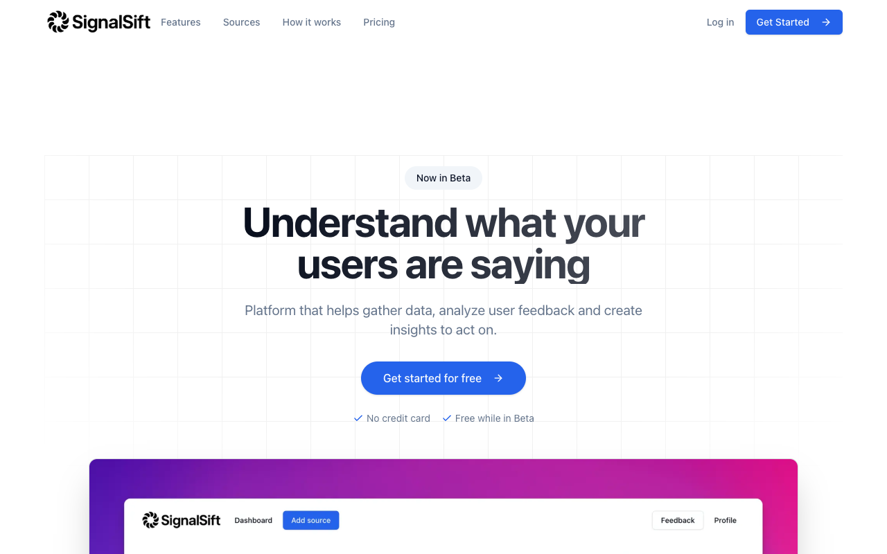 SignalSift - Turning scattered feedback into actionable insights feedback AI insights