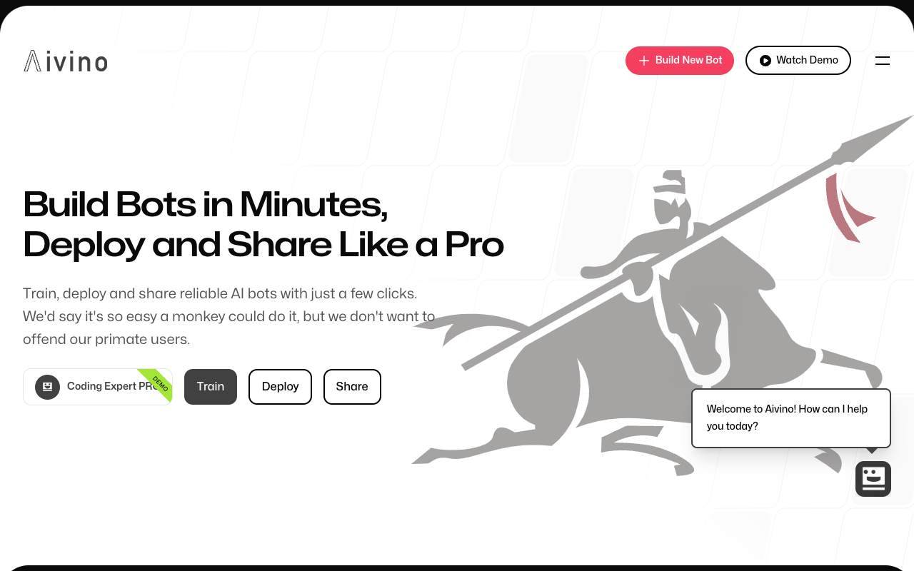 Aivino - A user-friendly AI front-end infrastructure for building and deploying workflows AI no-code workflow