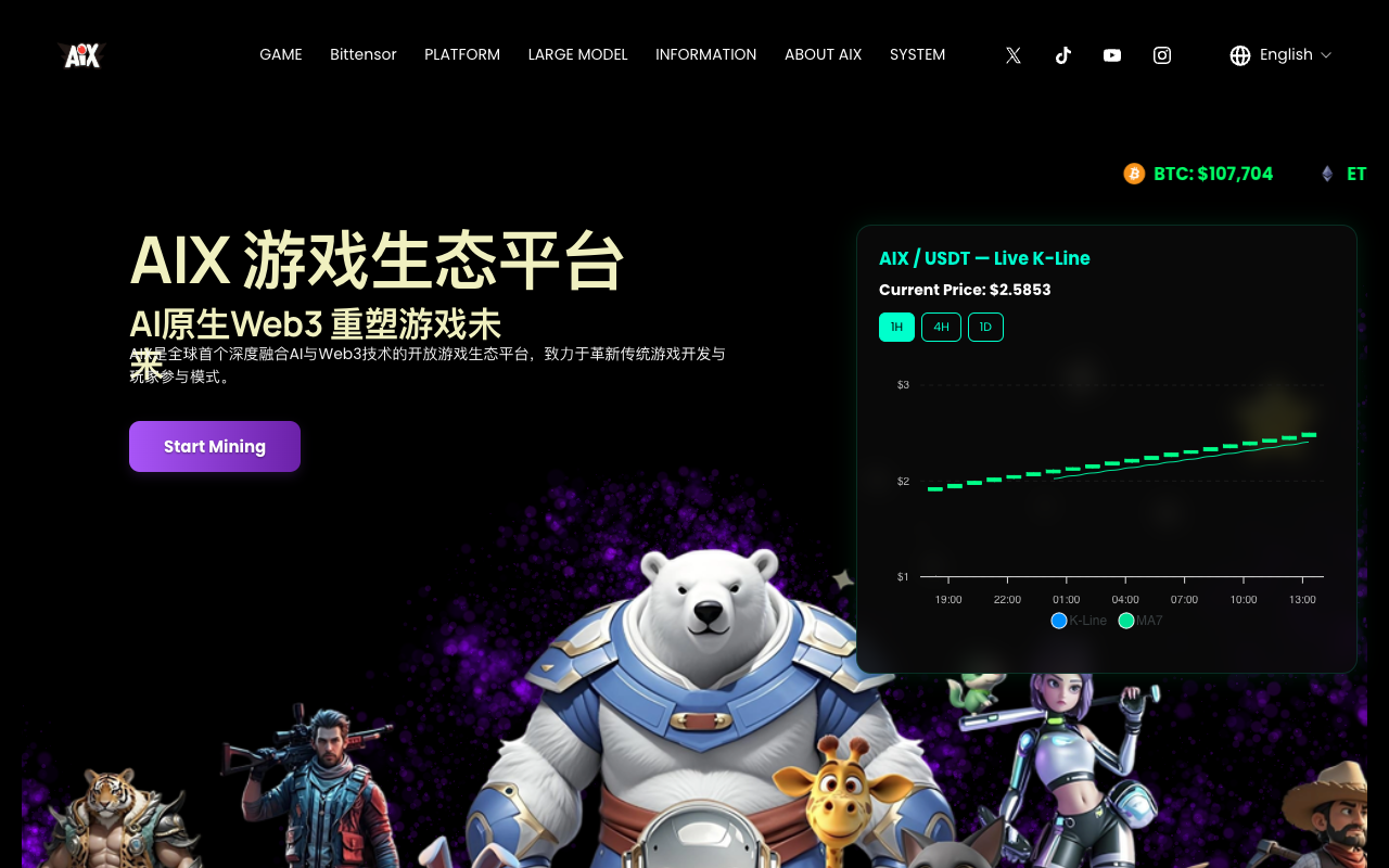 AIX - A Decentralized AI Platform for Next-Gen Game Development AI gaming blockchain