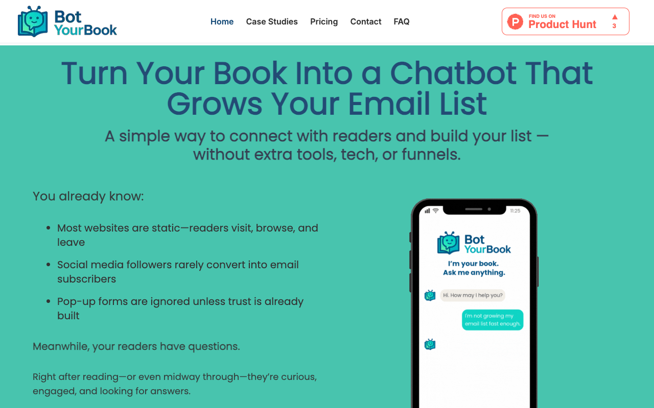 BotYourBook - Turn your book into a lead-generating chatbot