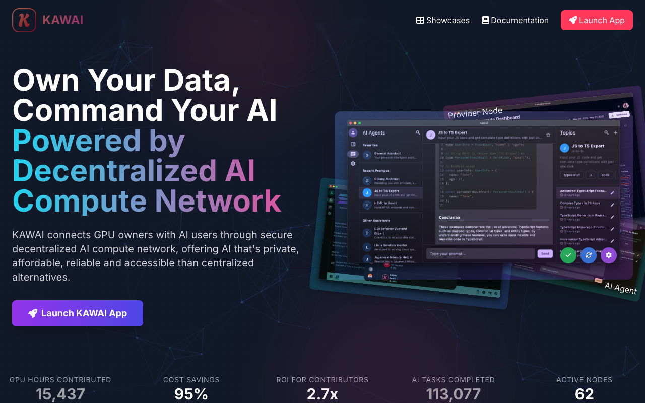 KAWAI - Own Your Data and Command Your AI with Decentralized Technology decentralized AI privacy