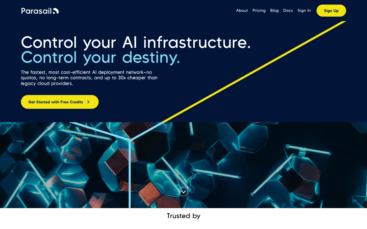Parasail - Supercharge your AI with a fast and cost-efficient inference platform AI inference scalable-compute