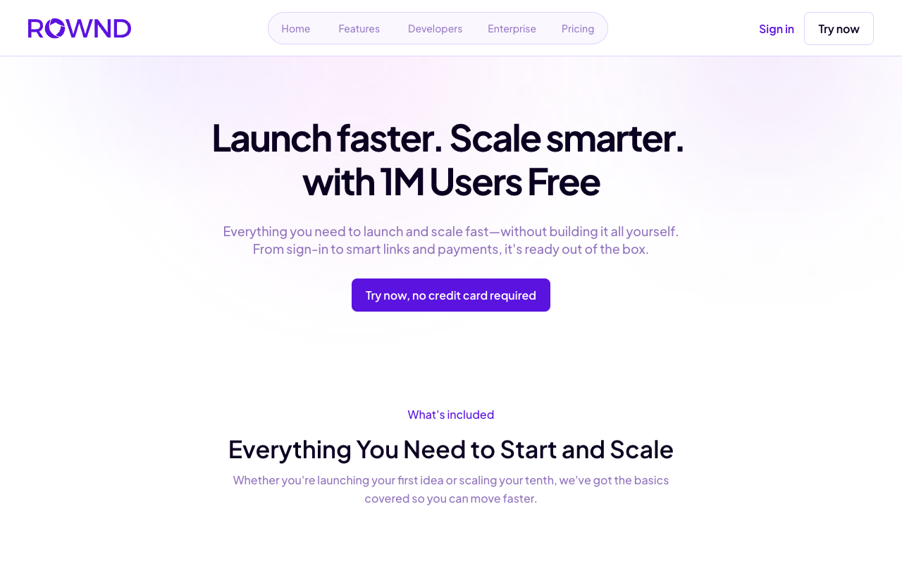 Rownd - An AI-ready App Services Platform for Authentication, Payments, and User Management