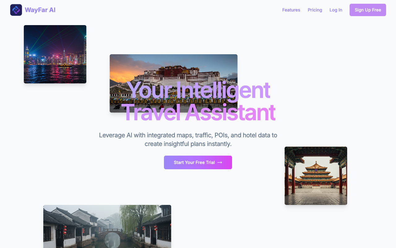 Wayfar AI - An intelligent tool for trip planning and creating presentations trip-planning AI presentations