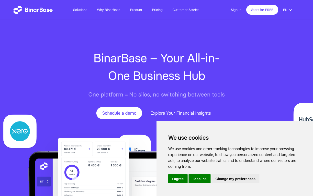 BinarBase - Your AI Virtual CFO for Revolutionizing Financial Data Management financial-management AI forecasting