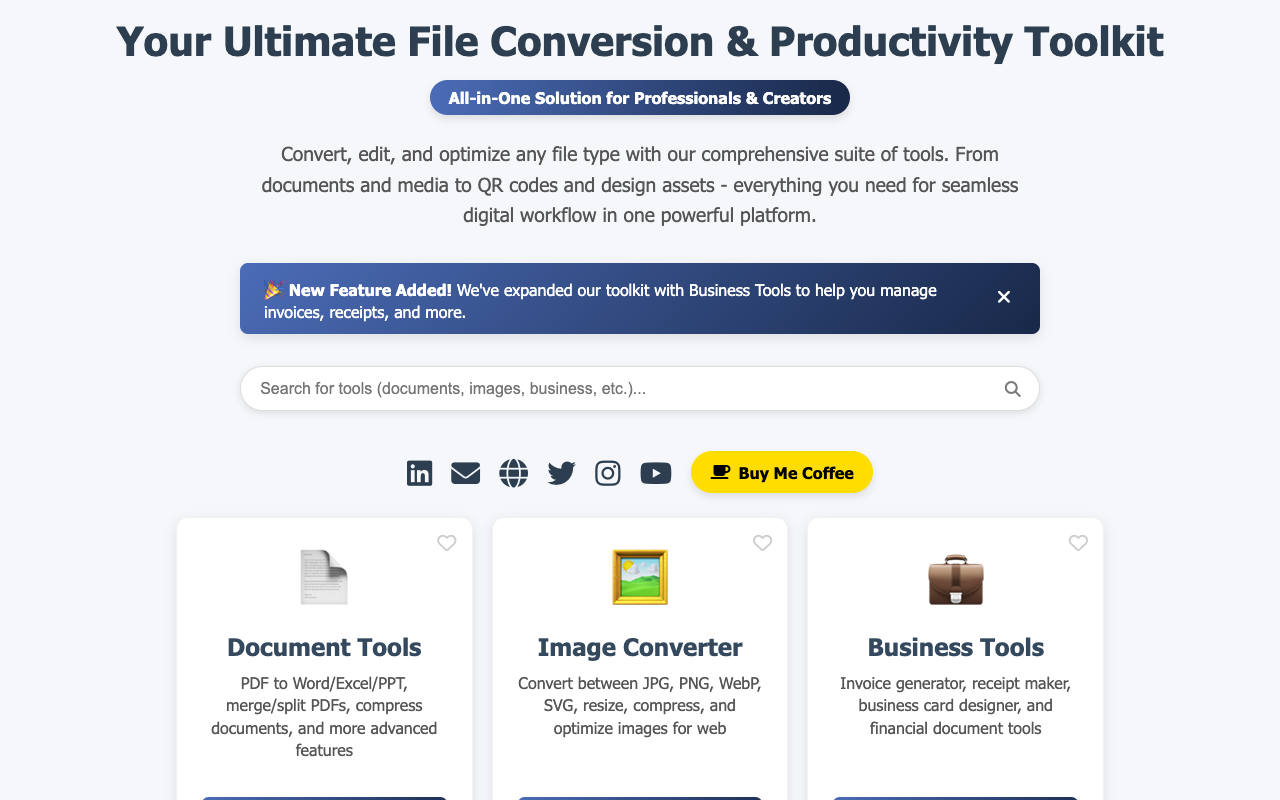 FileConverterPro - Your Ultimate Free Toolbox for File Conversion and Productivity file-conversion productivity free-tools