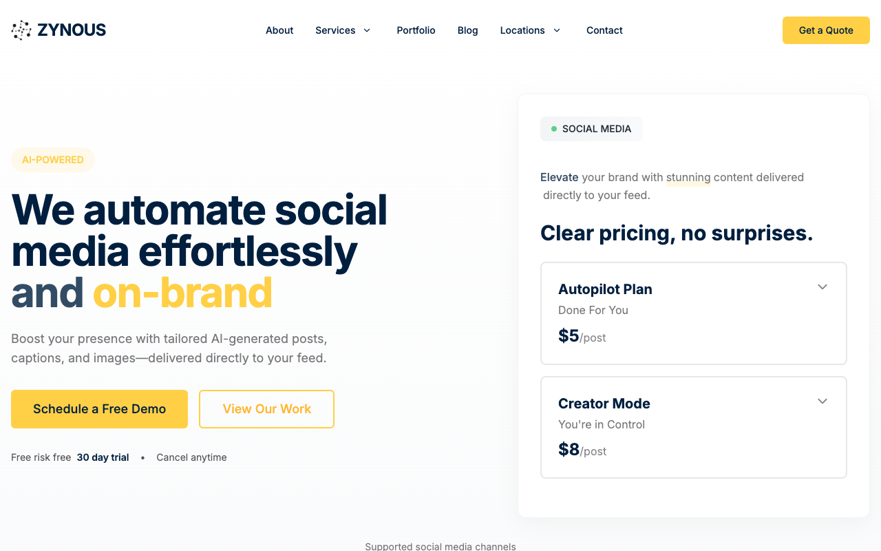 AI-Powered Social Media Marketing - Automate social media effortlessly and on-brand